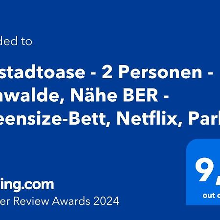 Vorstadtoase - 2 Personen - Eichwalde, Naehe Ber - Queensize-Bett, Netflix, Parken Exterior foto