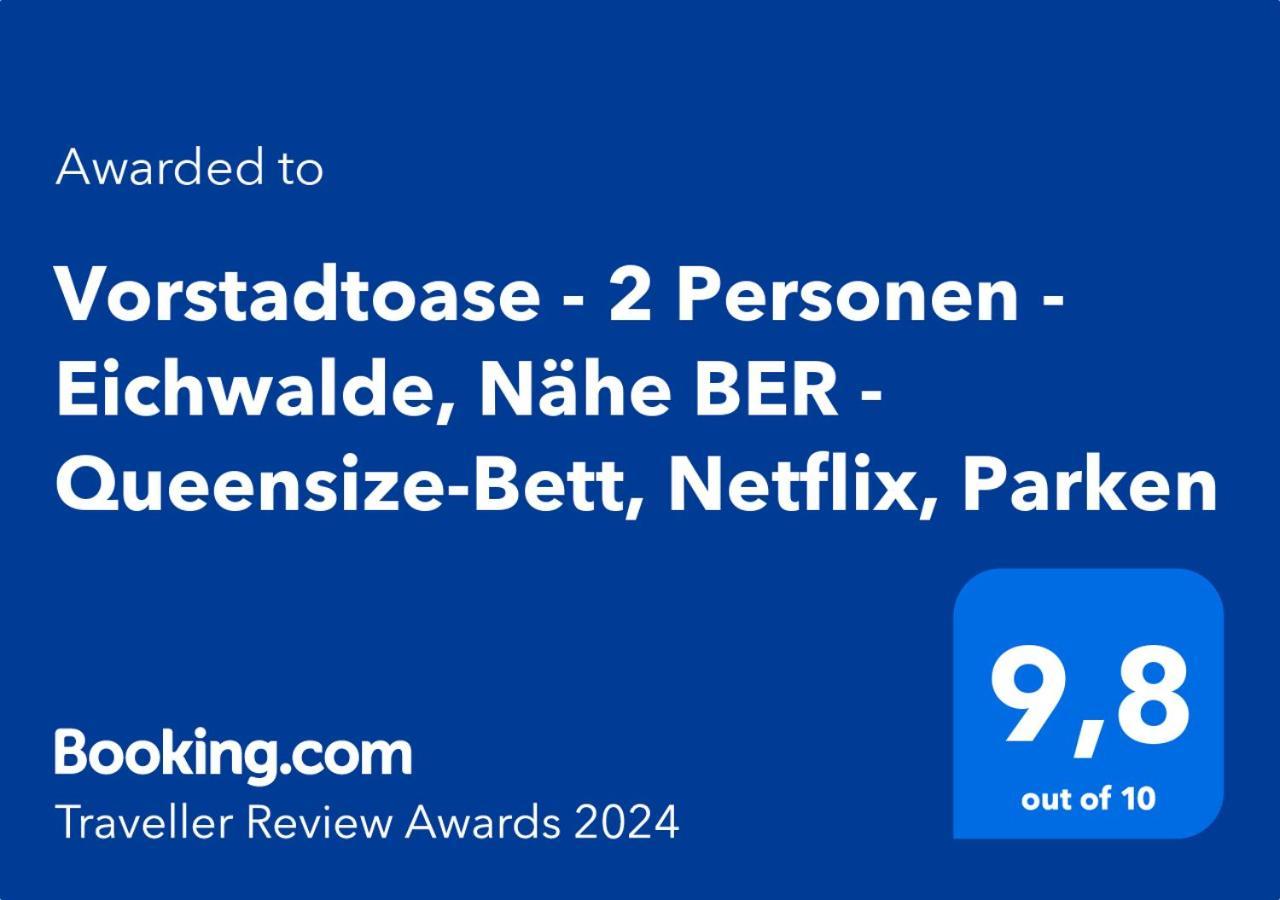 Vorstadtoase - 2 Personen - Eichwalde, Naehe Ber - Queensize-Bett, Netflix, Parken Exterior foto